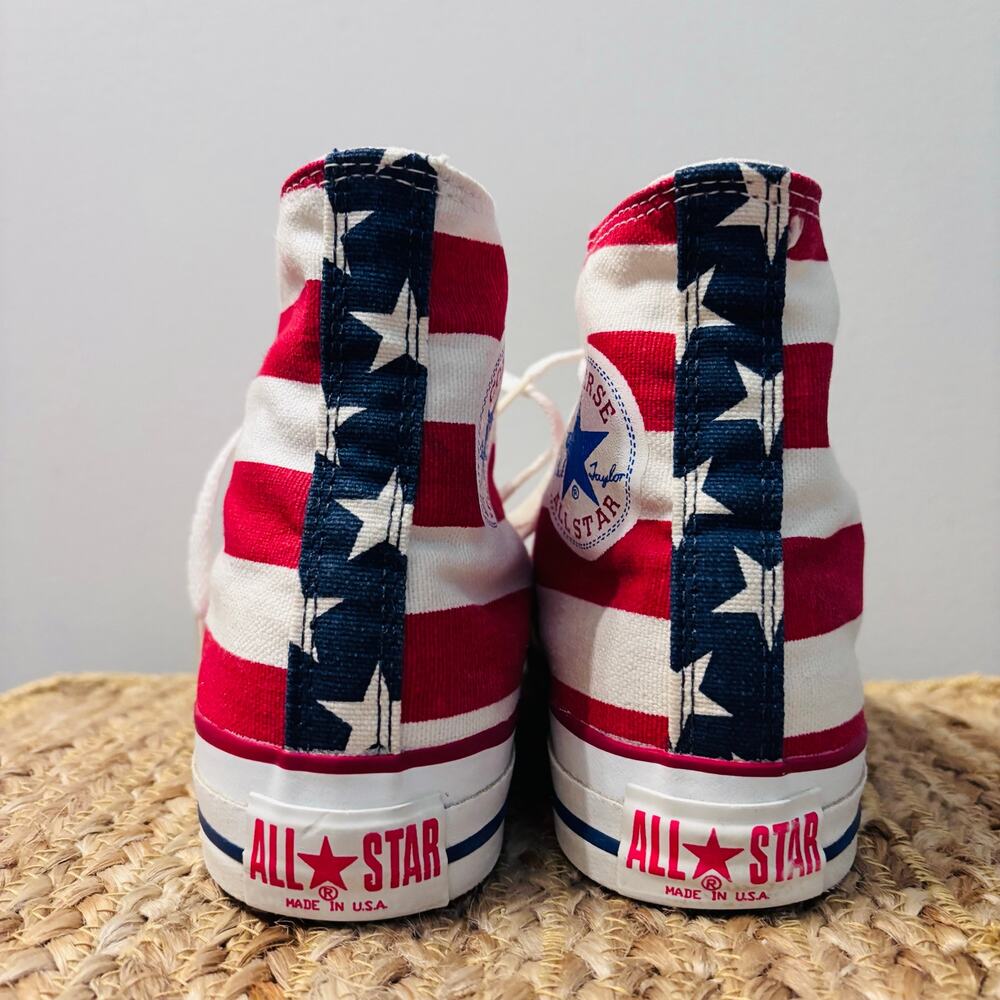 Vintage Converse Chuck Taylor All Star USA "Stars & Bars" High Tops sz 6M/ 8W - Picture 5 of 6
